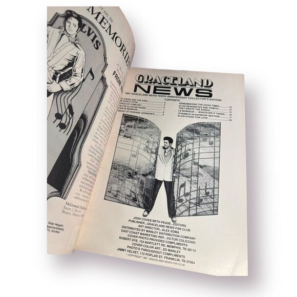Elvis Presley Graceland News Magazine 1987 10th Anniversary Collector's Edition - Picture 3 of 3
